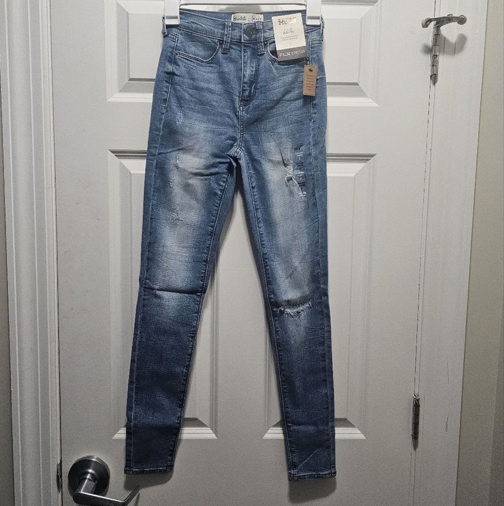 NWT Juniors' Mudd Stretch High Rise Jeggings Size: 0